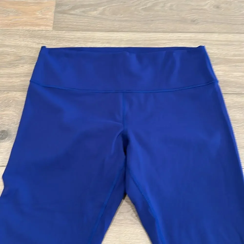 LULULEMON Blue Larkspur Wunder Train High Rise Active‎ Workout Leggings Size 20